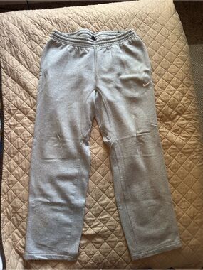 Nike Light Gray Sweatpants with White Swoosh